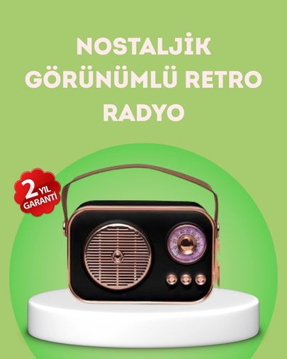 Diğer 125023884 Mey İthalat Nostaljik Retro Radyo Bluetooth, Usb Ve Fm Özellikli Şık Tasarım
