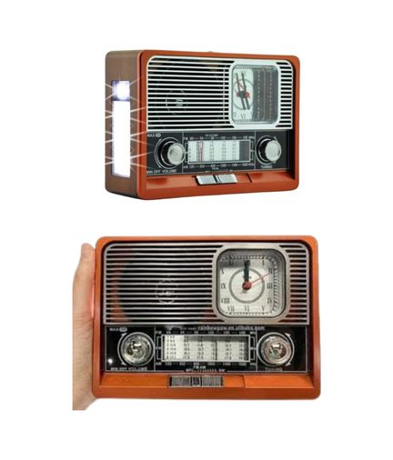 Diğer 125025703 Mey İthalat Nostaljik Vintage Radyo Taşınabilir Bluetooth Bağlantılı Hoparlör Radyo