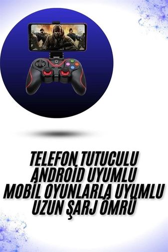 Diğer 125036801 Mey İthalat Yeni Nesil X3 Gamepad Android Uyumlu Telefon Tutucu Özellikli Joystick