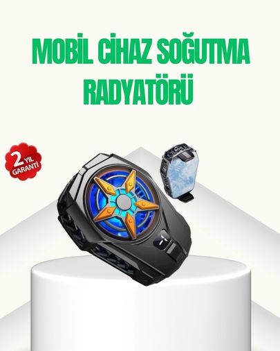 Diğer 125043670 Mey İthalat Oyunlar İçin Güçlü Telefon Soğutucu Fan Dijital Ekranlı