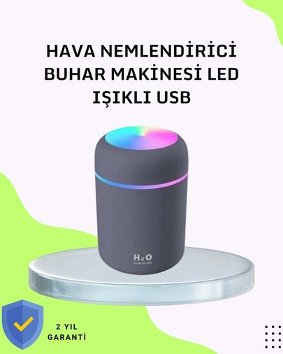 Diğer 125052552 Mey İthalat Taşınabilir Hava Nemlendirici Renkli Işık Ve Usb Bağlantı Çok Renkli
