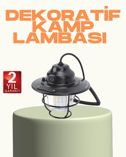 Diğer 125059600 Mey İthalat Hafif Ve Taşınabilir Retro Tasarım Kamp Lambası