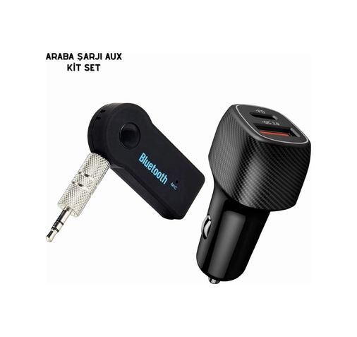 Diğer 125060419 Mey İthalat Araç İçi Bluetooth Müzik Kiti + Type-C Pd Araç Şarjı Seti