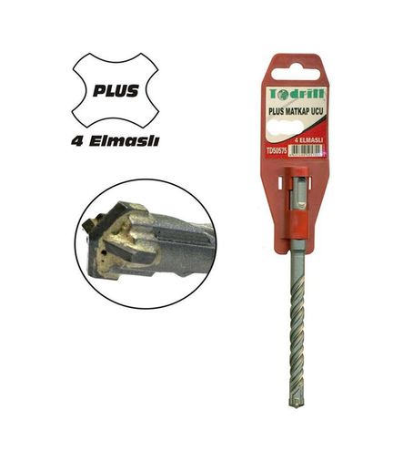 Diğer 125072310 Mey İthalat Todrill Td50608 16X600 Sds Plus 4 Elmaslı Matkap Ucu