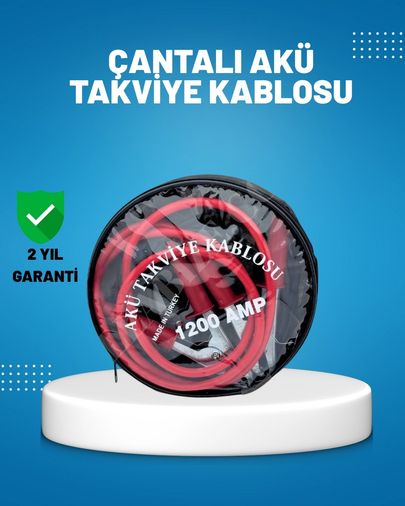 Diğer 125225329 Mey İthalat 1200 Amper Akü Takviye Kablosu 2 Metre İzoleli Bakır Uçlu