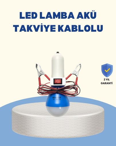 Diğer 125225534 Mey İthalat Timsah Kıskaçlı 12V Led Ampul Kamp Ve Acil Durum Lambası
