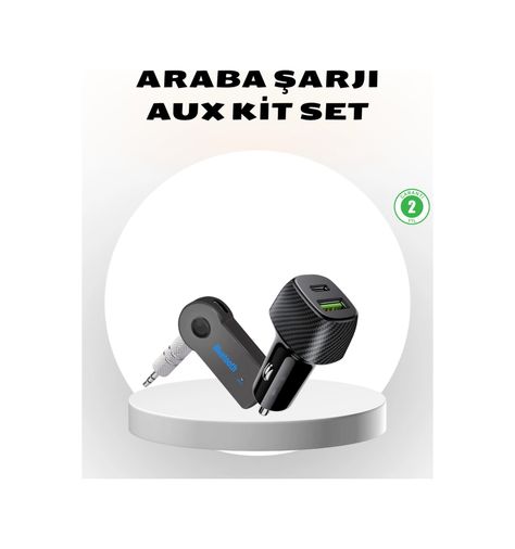 Diğer 125225693 Mey İthalat Bluetooth Aux Çevirici Ve Pd Destekli Araç Şarj Cihazı 2 Li Set