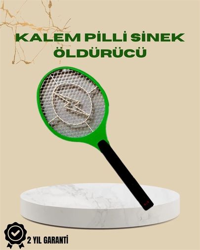 Diğer 125252989 Mey İthalat Yüksek Gerilimli Elektronik Sinek Öldürücü Pil İle Çalışan, Güvenlik Izgaralı