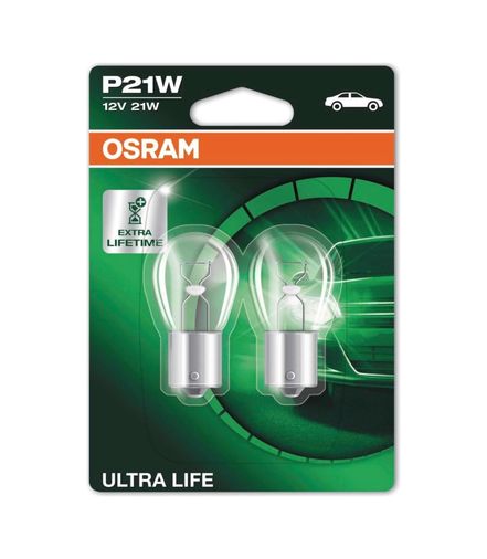 Diğer 126585122 Ultra Life P21 W Fren/sinyal/uç Ve Yedekleme İşık 7506Ult 02B Dayanıklı, Çift Blister Medium Beyaz 7506Ult-02B