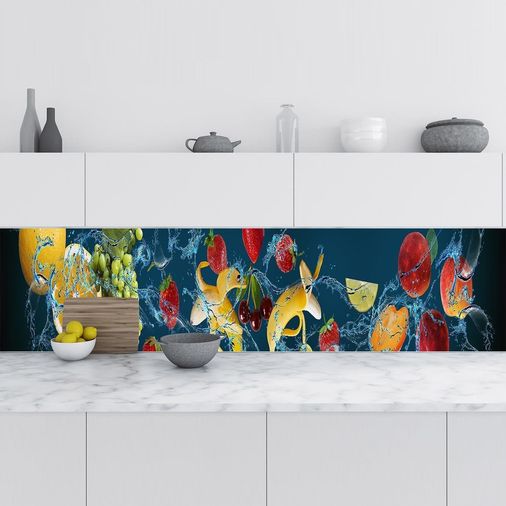 Diğer 126591887 Mutfak Tezgah Arası Folyo Kaplama Folyosu Meyveler 60X100 Cm