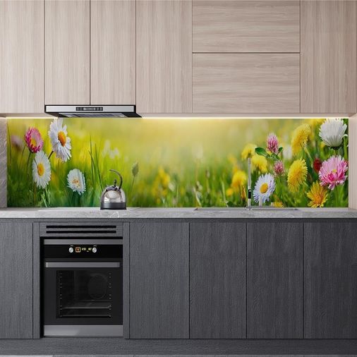 Diğer 126592057 Mutfak Tezgah Arası Folyo Kaplama Folyosu Papatyalar 60X200 Cm