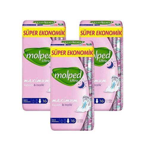Diğer 126592358 Molped Ultra Süper Ekonomik 16'lı Gece X 3 Adet