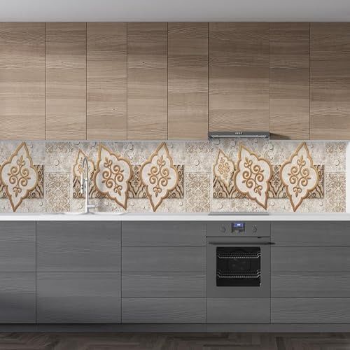 Diğer 126592429 Mutfak Tezgah Arası Folyo Kaplama Folyosu Kahverengi 60X100 Cm