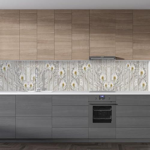 Diğer 126592471 Mutfak Tezgah Arası Folyo Kaplama Folyosu Beyaz Papatya 60X200 Cm