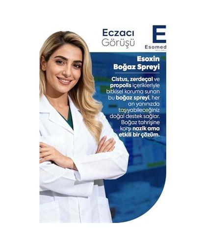 Diğer 126592499 Esoxin Boğaz Spreyi 25 Ml Cistus, Zerdeçal, Propolis İçerikli Boğaz Öksürük Sprey Bitkisel Koruma