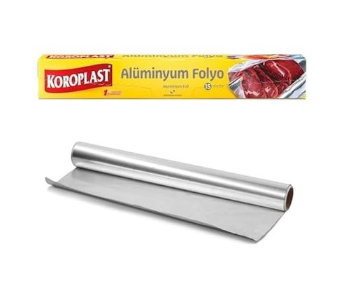 Diğer 126592646 Alüminyum Folyo 15 Mt, Bpa İçermez, Dayanıklı Yapışmaz Folyo 30 Cm X 15 Mt, Tavuk, Izgara, Et, Yemek, Gıda Artıklarını Saklamak İçin İdeal, Mutfakta Çok Yönlü Kullanım, Yüzey Korumaya Uygun