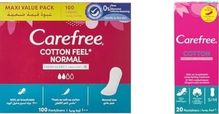 Diğer 126592687 Carefree Normal Parfümlü 100'lü Günlük Ped Ve Carefree, Günlük Ped, Pamuklu, Fresh Parfümlü, 20'li