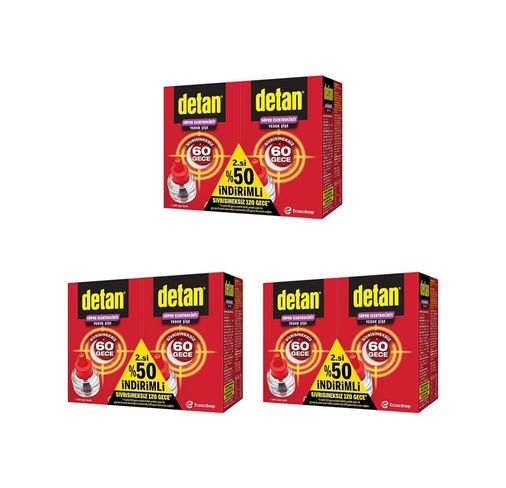 Diğer 126593158 Detan 60 Gece Elektrolikit 2.si%50 Yedek 3 Paketi