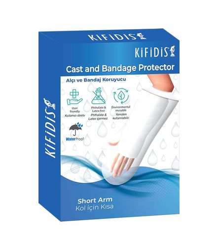 Diğer 126593196 2250 Kifidis Silikon Girişli Alçı Ve Bandaj Koruyucu Kol İçin Kısa
