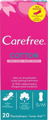 Diğer 126593803 Carefree, Günlük Ped, Pamuklu, Fresh Parfümlü, 20'li