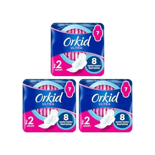 Diğer 126594155 Orkid Ultra Hijyenik Ped Uzun Tekli Paket 8 Ped 3Lü Paket