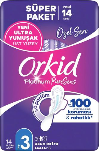 Diğer 126594251 Orkid Platinum Hijyenik Ped Uzun Boy 3 14 Adet Ped
