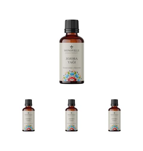 Diğer 126594422 Monoville Jojoba Yağı 30 Ml Soğuk Sıkım%100 Saf Ve Doğal Jojoba Oil 4 Paketi
