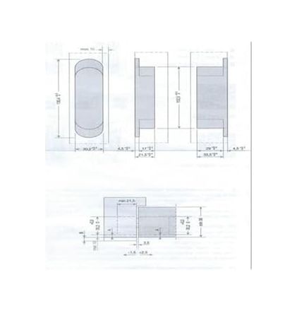 Diğer 126601725 Gizli Menteşe 130X30 Mm Siyah Renk Tek Ebat Hg107Ht01 Al6