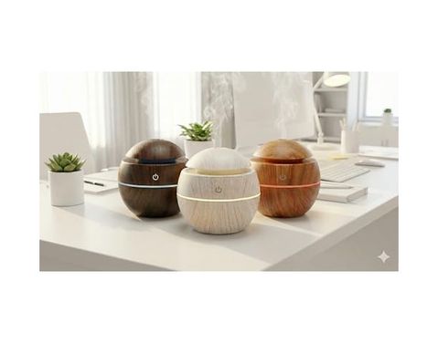 Diğer 126604855 Ultrasonik Hava Nemlendirici Ve Aroma Difüzörü - 3 Farklı Renk Seçeneği Beyaz, Açık Ve Koyu Ahşap - Küre Tasarım Buhar Makinesi, Led Işıklı Ve Sessiz Oda Kokusu Yayıcı Usb Koyu Ahşap 1.0 Ahşap Yeşil