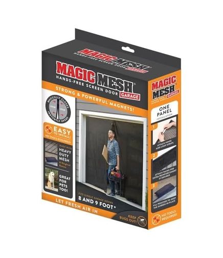 Diğer 126606924 Mesh Garaj - Eller Serbest Manyetik Ekran Kapısı, Tek Garaj Kapılarına Uyar - 8 Ve 9 Ayak