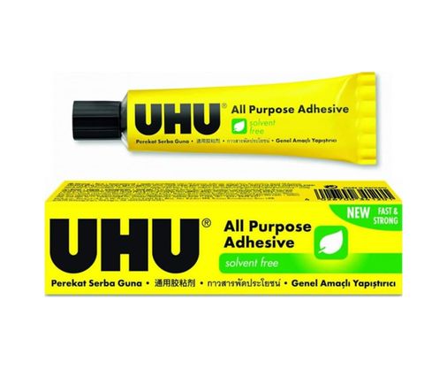 Diğer 126610946 Uhu Çözücü İçermeyen Çok Amaçlı Yapışkan Tüp Blister Kart, Şeffaf