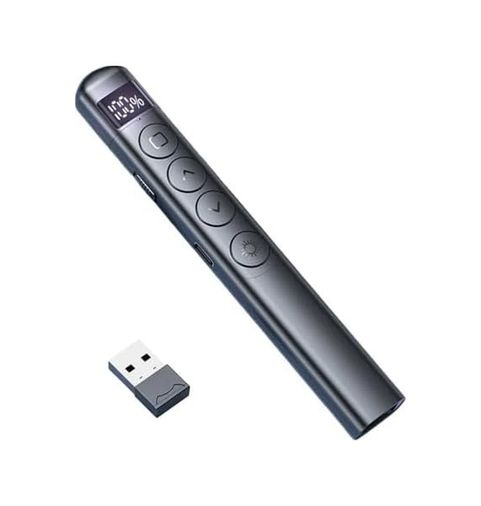 Diğer 126615725 Dijital Ekranlı Şarjlı Lazer Sunum Kumandası Şarj Göstergeli Lazer Powerpoint Laser Pointer Slayt Atlatıcı