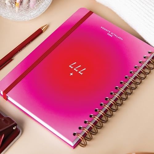 Diğer 126622971 2026 A5 Spiralli Haftalık Ajanda 12 Aylık - Pembe