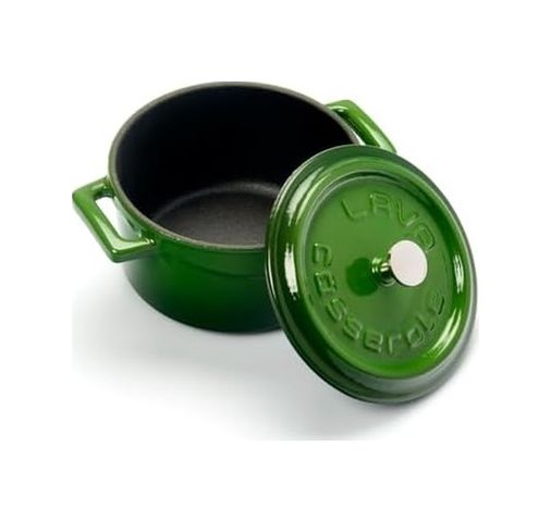 Diğer 126623386 Metal Döküm Mini Tencere, 10 Cm, 0.35 L Hacim, Yeşil