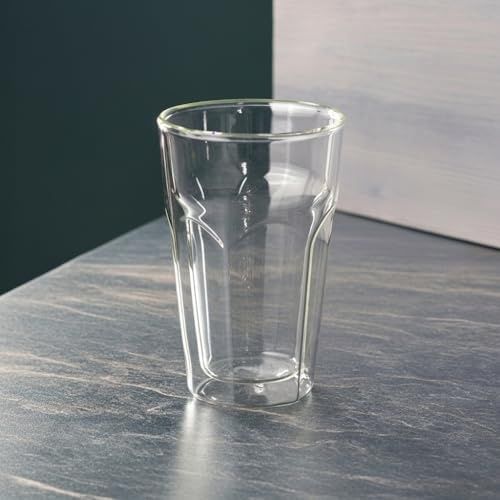 Diğer 126624938 Çift Cidarlı Cam Kupa Bardak, 200Ml, 250Ml Ve 350Ml Seçenekli, Isı Yalıtımlı Borosilikat Kahve Ve Çay Bardağı, El Yakmayan Modern Tasarım Double Meşrubat Bardağı 1 Adet 350Ml 1 Adet
