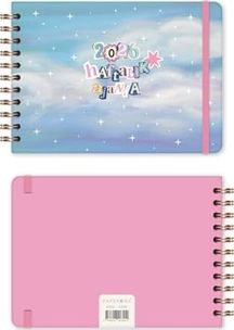 Diğer 126626727 2026 Dikey Haftalık Ajanda Yatay A5 Formda Spiralli Sert Kapak Haftalık Ajanda 21X15 Cm Bulut