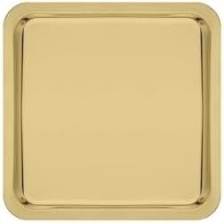 Diğer 126627606 Paslanmaz Çelik Sunum Tepsisi,, 21X21 Cm, Çay Kahve Pasta Tatlı Servisi, 2 Adet