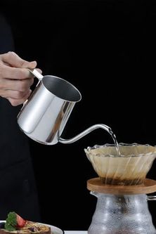 Diğer 126628483 Çelik Ölçekli 350 Ml 7 Cup Kahve Demleme İbriği Espresso Su İbriği Mt116