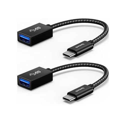 Diğer 126631899 Syntech Usb-C - Usb Adaptörü, 2'li Paket Usb-C - Usb 3.0, 10Gbps Type-C, Thunderbolt 3 - Usb Otg Kablosu, 17/16/15 Pro Max, İpad Mini 6, Macbook Pro/air/neo İle Uyumlu, Siyah