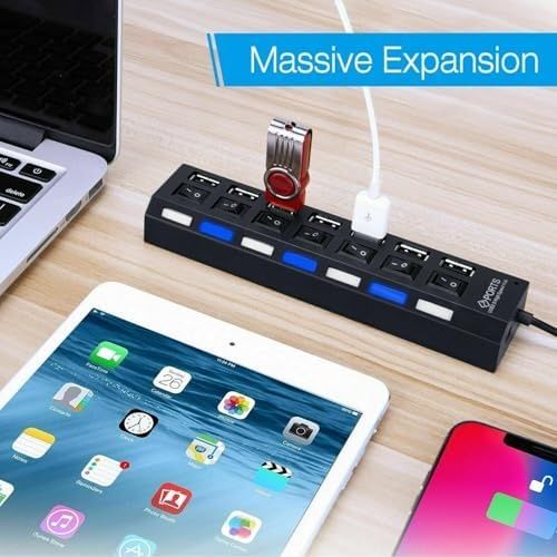 Diğer 126633443 A4874-7 Portlu Usb 2.0 Hub Switch Çoklayıcı Çoğaltıcı
