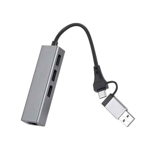 Diğer 126633555 1000 Mbps Gigabit Usb-C Ve Usb-A Girişli 4 Port Usb 3.0 Hub Gigabit Ethernet Adaptörü 1000 Mbps Kablolu İnternet, 5Gbps Veri Aktarımı, Çoklu Bağlantı Desteği, Kompakt Abs Gövde Zr1109