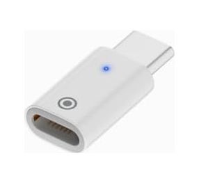 Diğer 126635185 Usb-C Den Lightning E Adaptör, Pencil 1. Nesil İçin Şarj Dönüştürücü - Mavi Led Göstergeli, Kompakt Ve Taşınabilir, Type-C Cihazlarla Uyumlu Beyaz Otgp