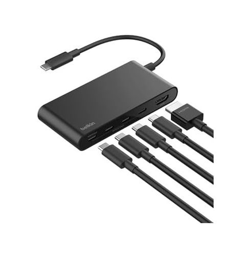 Diğer 126635649 Usb-C Hub, 5 Portlu Hub, 4K Hdmı Görüntüleme, 60Hz, 100W Güç Dağıtımı, 10 Gbps Hızlı Veri Aktarımı, Usb-C Çoklu Bağlantı Noktalı Adaptör, Macbook, İpad Pro, Chromebook Ve Dahası İle Uyumlu