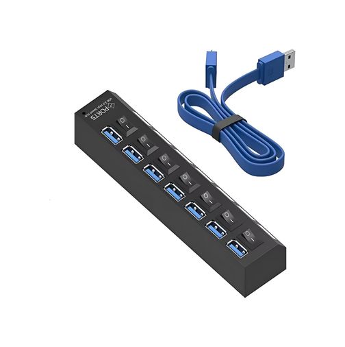 Diğer 126635663 A5258 7 Portlu Usb 3.0 Hub Anahtarlı Çoklayıcı Çoğaltıcı Switch