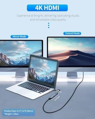 Diğer 126636141 7-In-1 Usb C Çoklayıcı, Hdmı, Sd/tf Kart, Usb 3.0/2.0 Bağlantı Noktaları, 100W Pd Şarj, Gümüş Tcb-Zr36