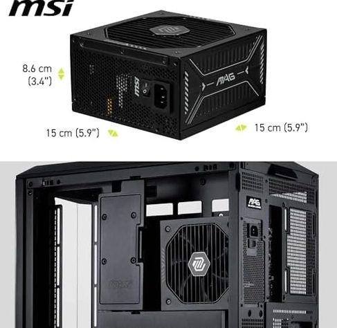 Diğer 126639060 Msı Mag A850Gls Pcıe5 Siyah 850W 80+ Full Modüler Power
