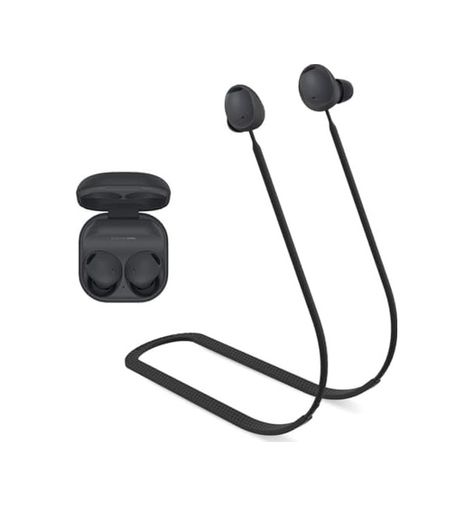 Diğer 126660191 Galaxy Buds2 İle Uyumlu/galaxy Buds2 Pro İle Uyumlu Yumuşak Güçlü Silikon Özel Kaymaz Tasarım Spor Kaybolmaya Karşı Kulaklık Aksesuarları Boyun İpi Siyah