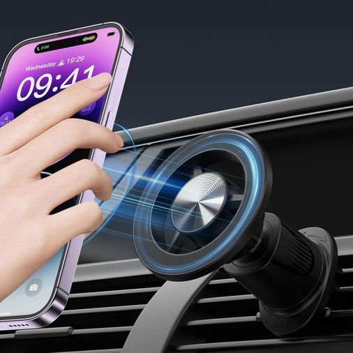 Diğer 126661214 Otomobil Cep Telefonu Tutucu, Titreşim Önleyici Mag-Safe Araç Tutucu, 14/13/12 Serisi Ve Tüm Akıllı Telefonlar İçin, Araç Tutucu, 360 Dönebilir, Mıknatıslı Cep Telefonu Tutucu, Araç