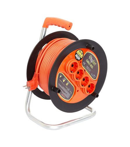 Diğer 126661739 Makaralı Uzatma Kablosu 3 1.5Mm 20 Mt. Turuncu Kablo