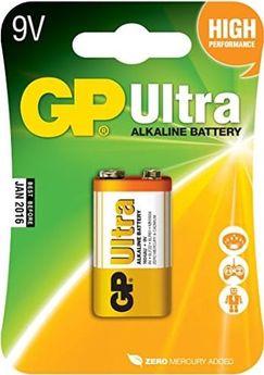 Diğer 126662048 Gp Batteries Gp1604Au Ultra Alkalin 6Lf22/522/9V Pil, 9 Volt, Tekli Kart